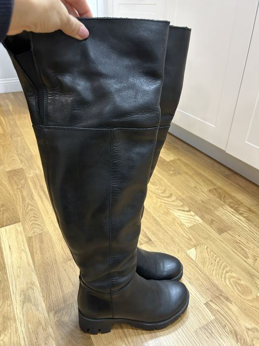 Cizme inalte peste genunchi piele