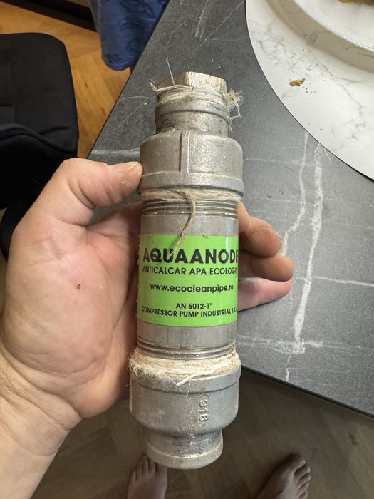 Aquaanode 1"x2"x100mm cu 2 celule - inox