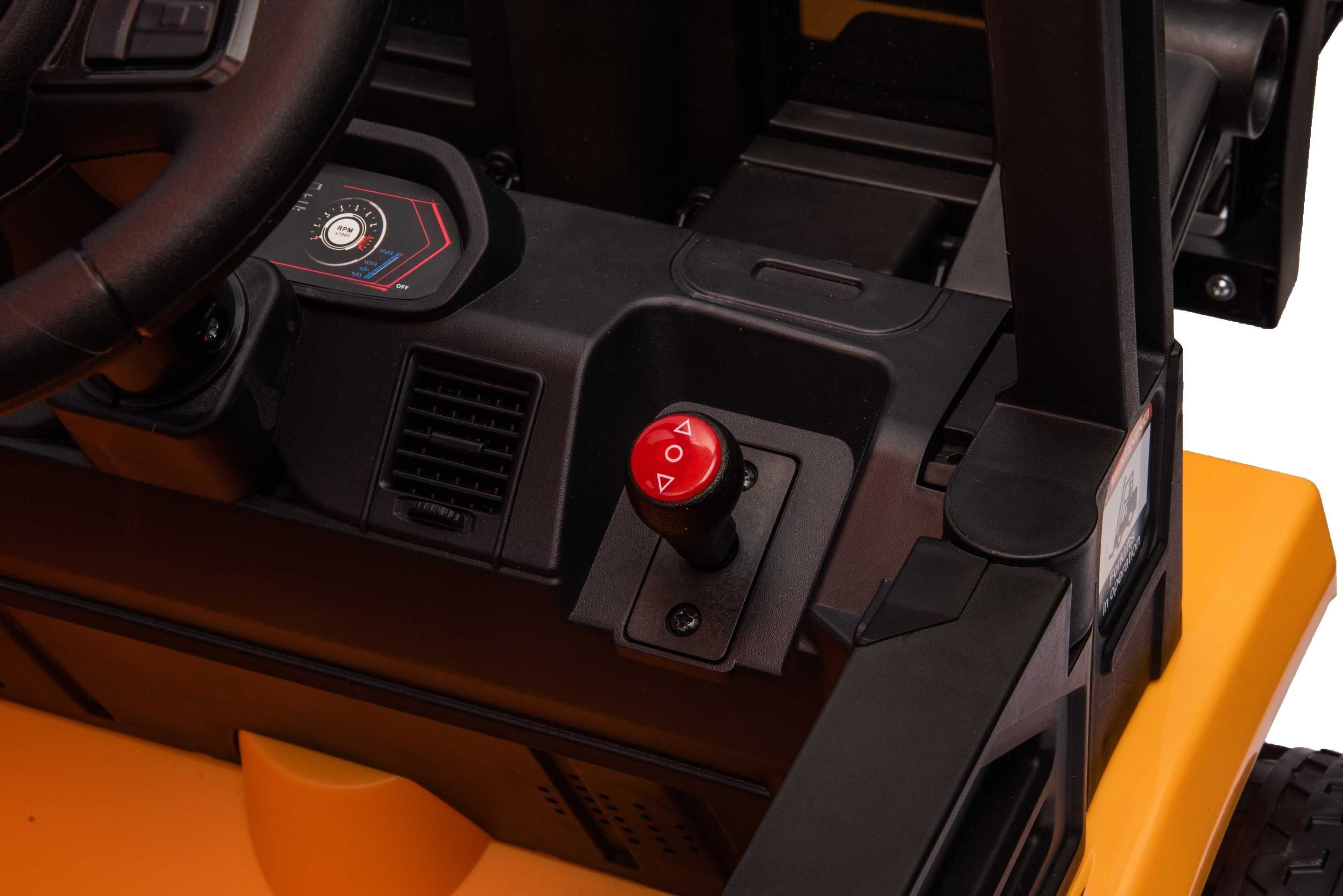 Motostivuitor electric pentru copii, licenta JCB 2x 35W, 12V, Yellow