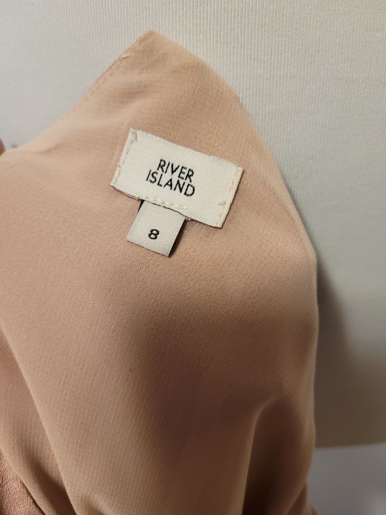 River Island/ rochie roz cu franjuri, 38, M