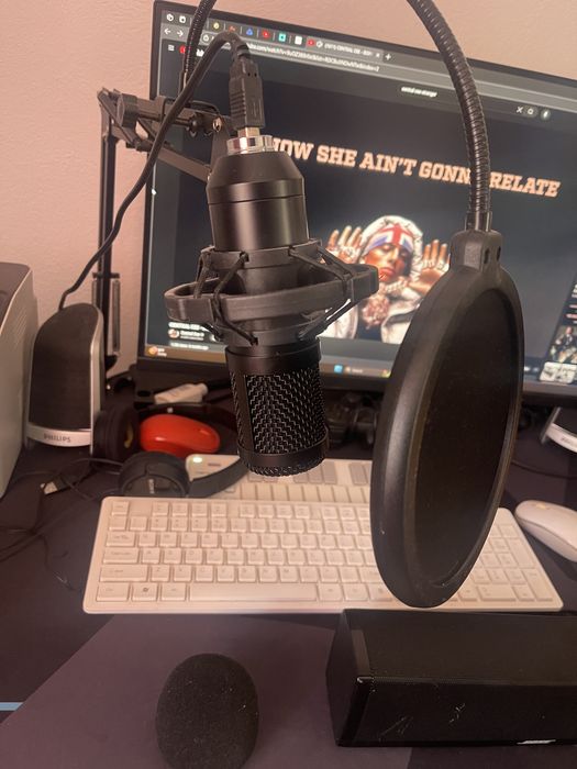 Microfon Setup + Stand si Filtru Pop