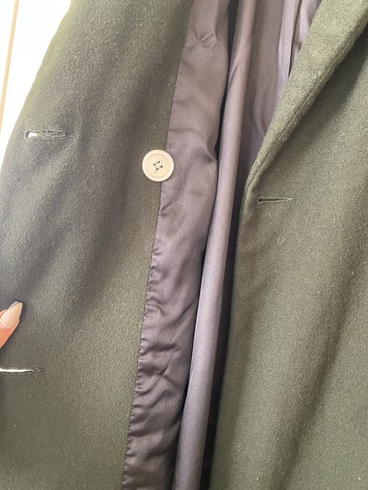 100% вълнено дамско палто в тъмнозелено