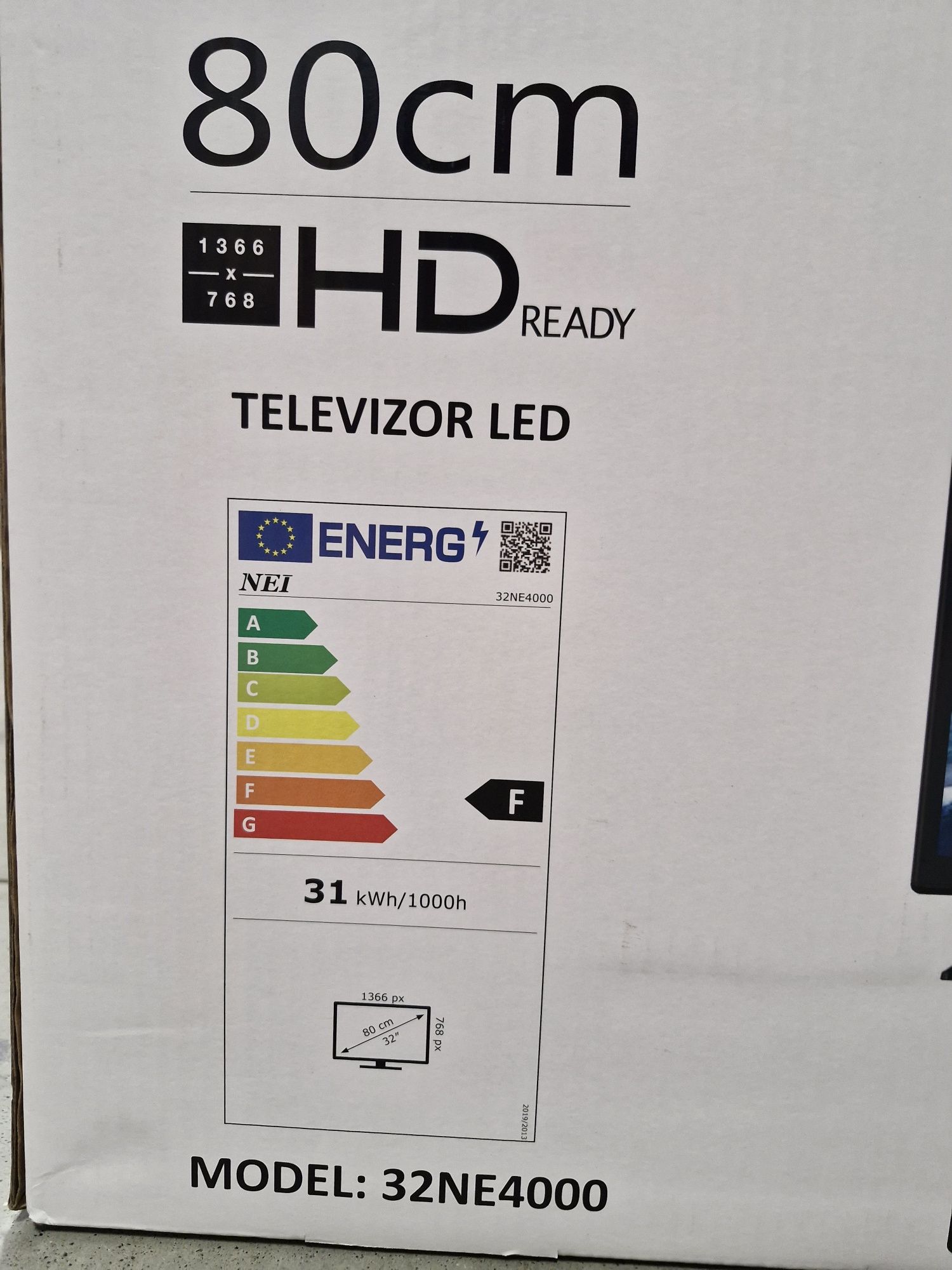 Televizor LED NEI 32NE4000, 80cm HD, Clasa F