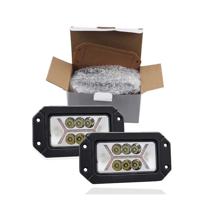 2 Броя LED Диодни Халогени за Вграждане в броня 80W, диодни фарове