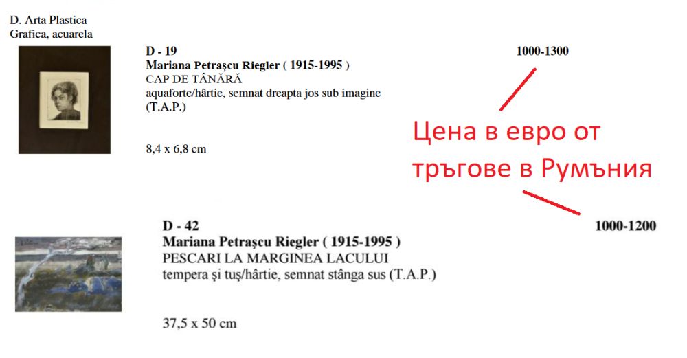 Гравюра "На полето" от Мариана Петрашку-Риглер 1956-57