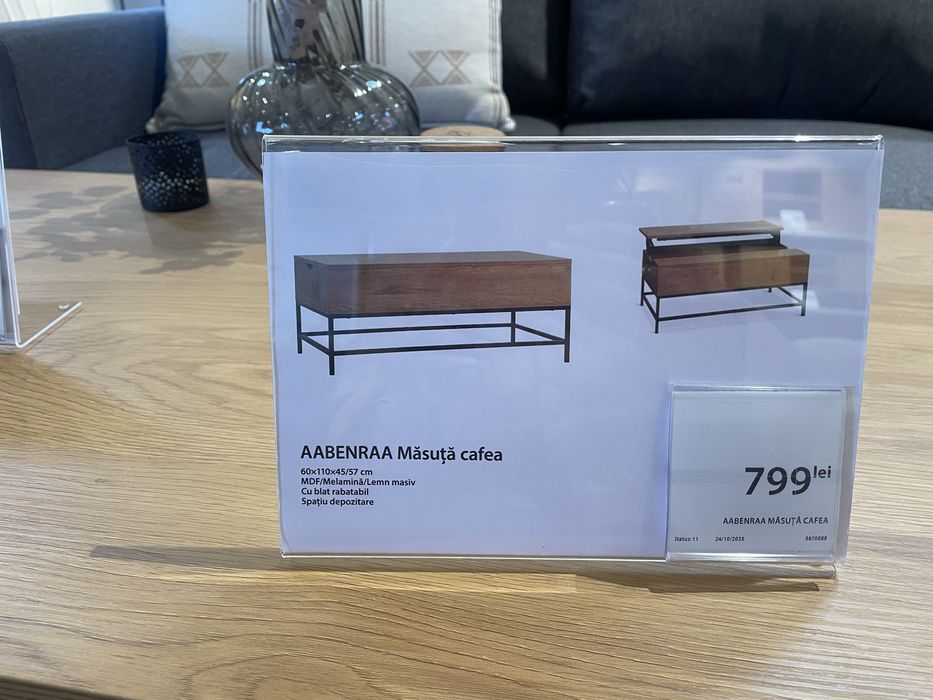 Vand masuta de cafea noua,cumparata de la magazin Jisk