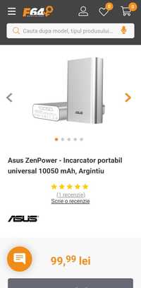 Asus ZenPower - Incarcator portabil universal 10050 mAh, Argintiu