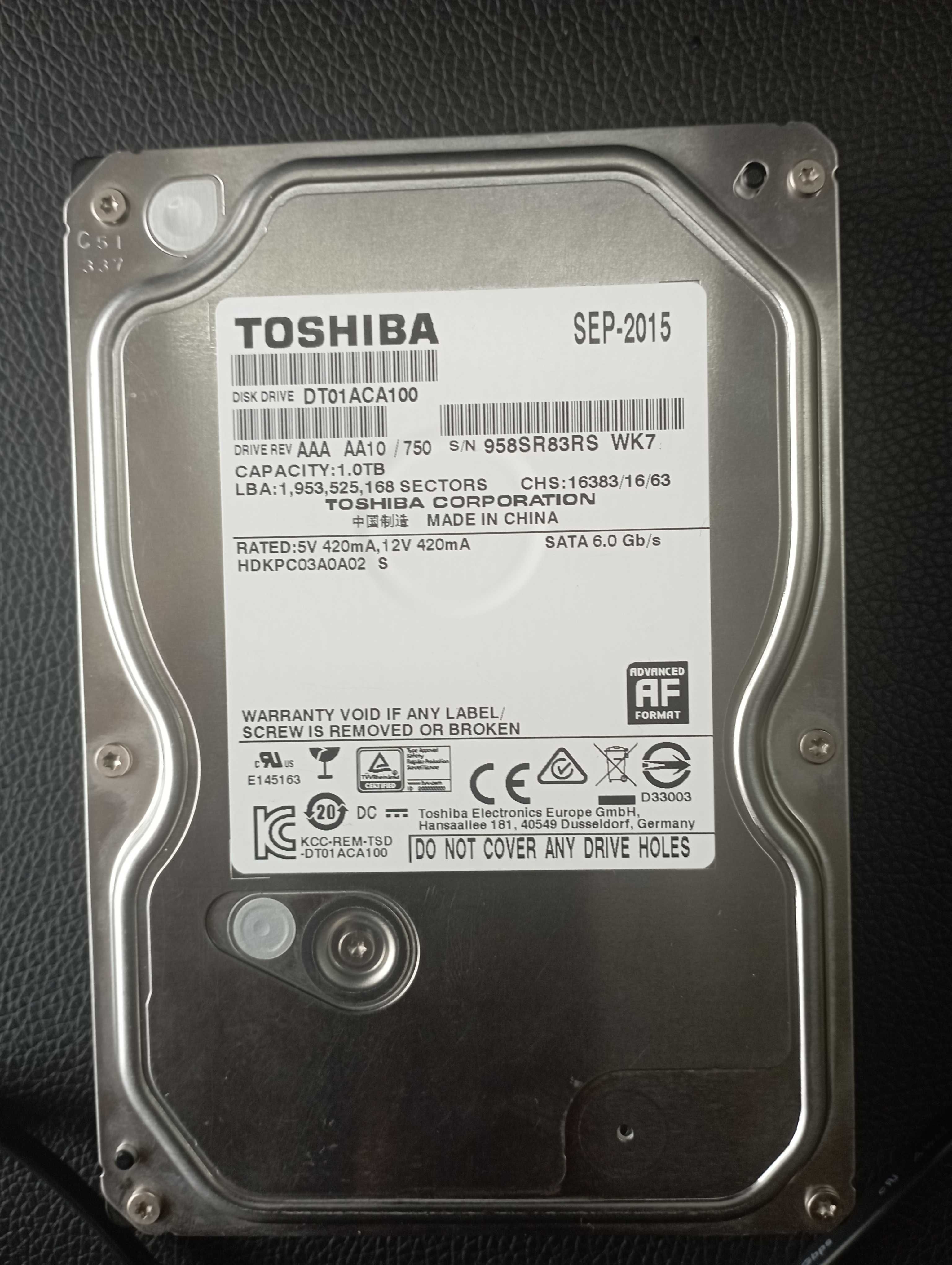 Toshiba hard disk 1TB