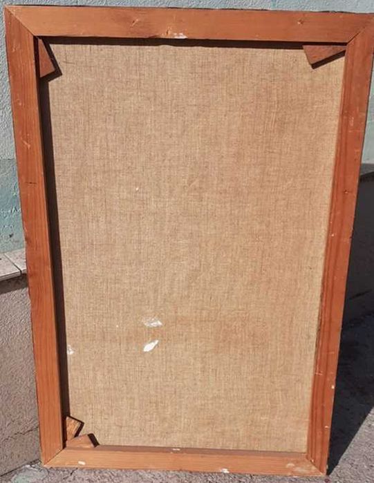 Tablou vechi - piata veche - semnata Iser