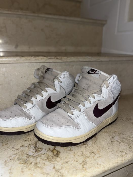Nike Dunk High Light Orewood Brown Burgundy