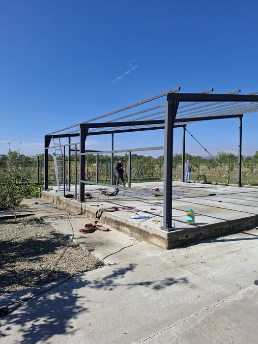 Vand structura metalica din stoc 8x15x4m confecționată din profile ipe