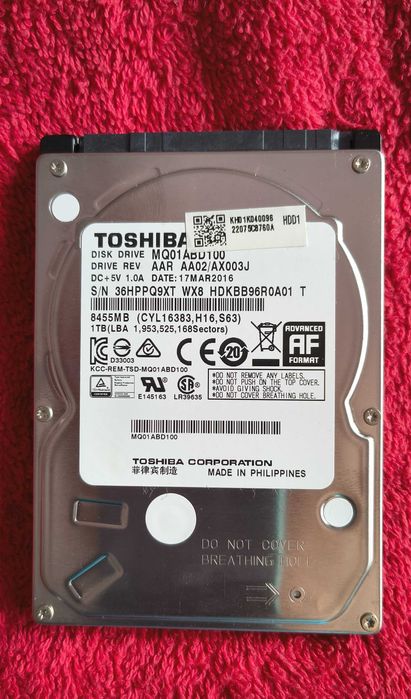 Hdd TOSHIBA 1 Tb- 2 bucati