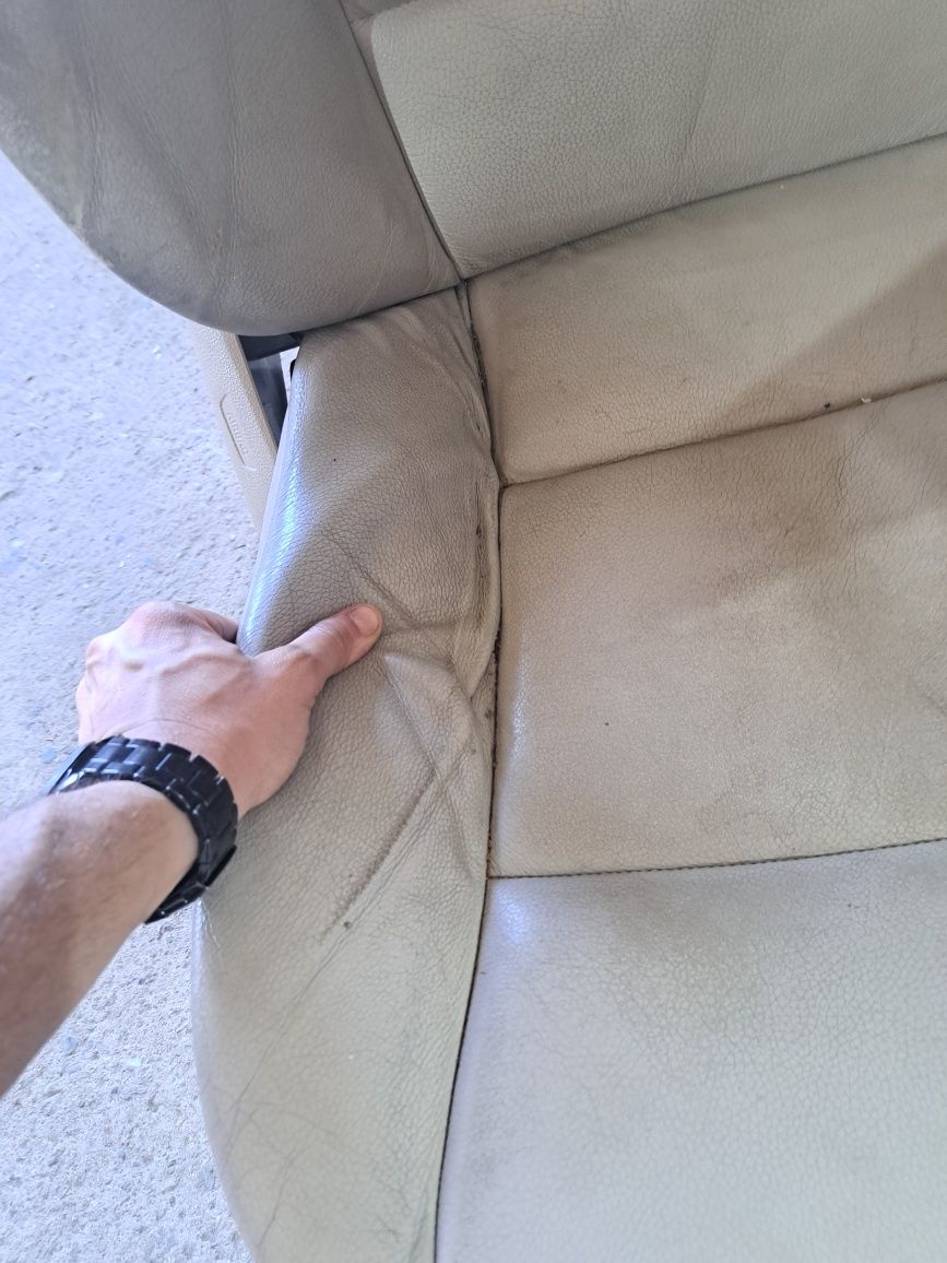 Interior piele crem incalzit bmw f11 seria 5 scaune si banchete