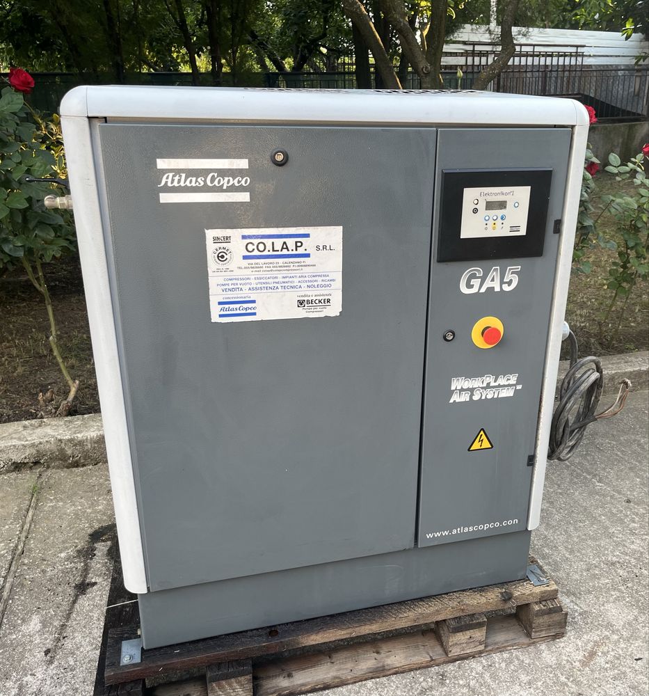 Винтов компресор Atlas Copco GA5 5.5Kw
