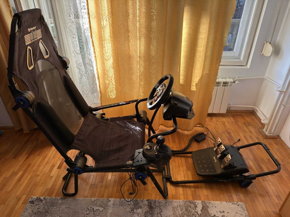 Scaun Next Level Racing F-GT iRacing Ed+volan Logitech G29+schimbator