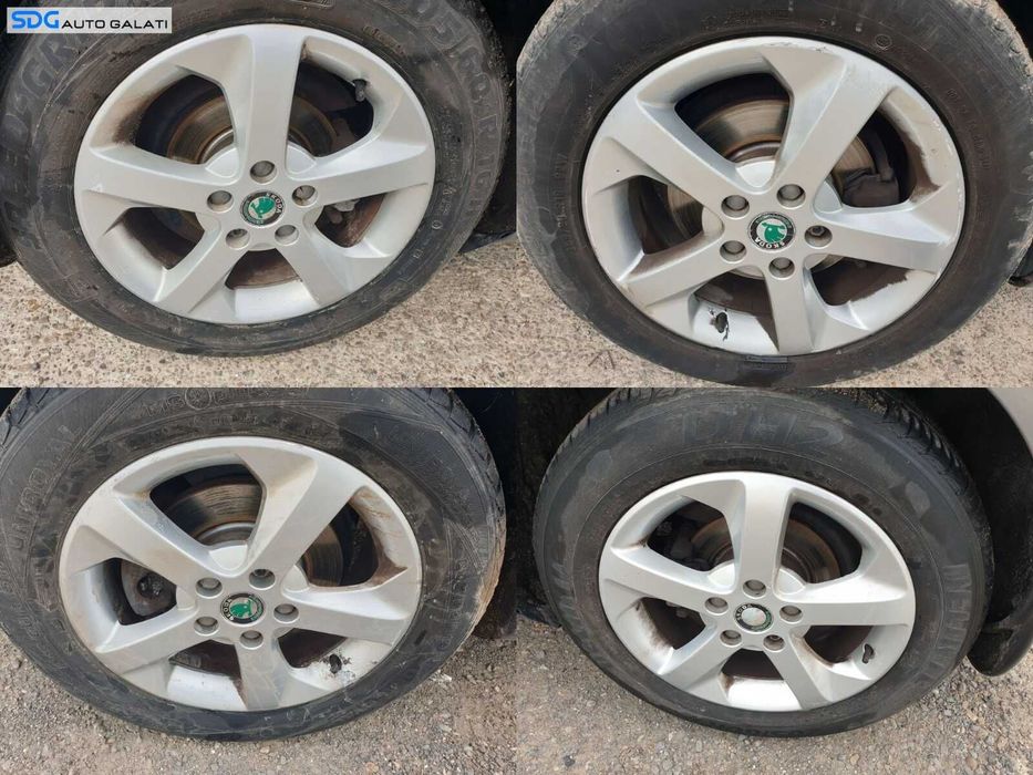 Set 4 Jante Roti Aliaj 5x112 205 60 16 R16 Seat Altea 2004 - 2010 Cod sdgj16bo2f5