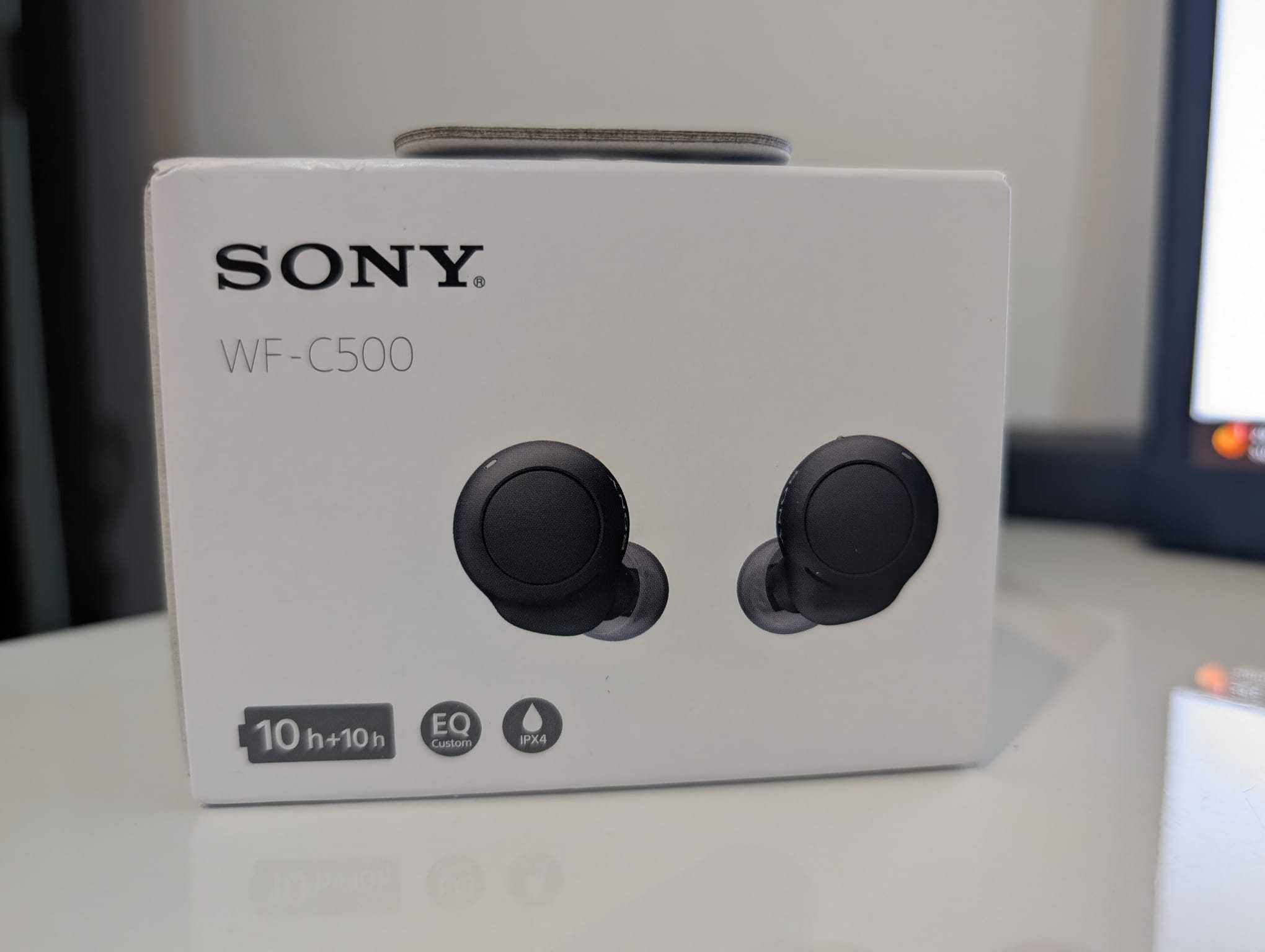 Casti SONY WF-C500, True Wireless, Bluetooth, In-ear, Microfon, negru