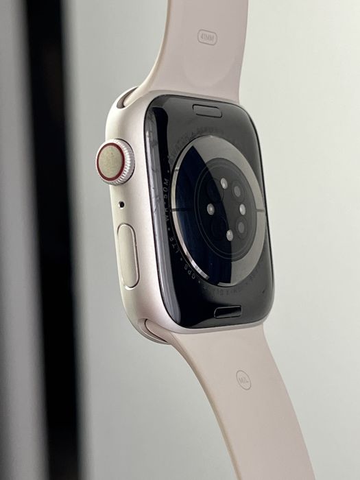 Apple Watch Seria 7 45mm GPS Cellular LTe Silver Ceramic / Impecabil