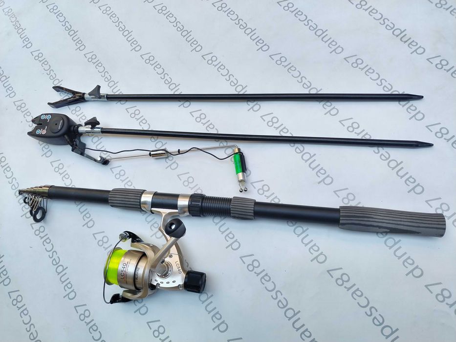 Set Lanseta 3m Mulineta LC540 fir cadou+avertizor cu tije si swinger