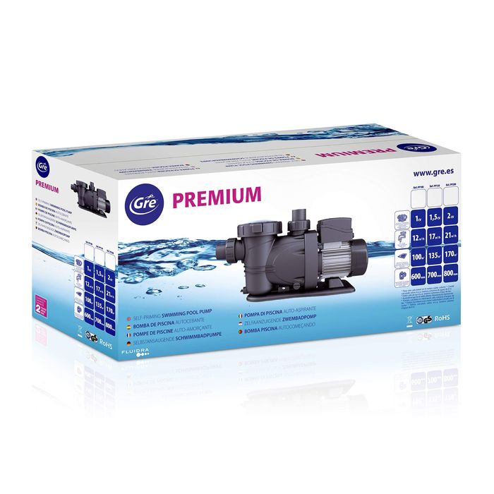Pompă de filtrare pentru piscină Gre PP077H Premium 550W 17000L/H