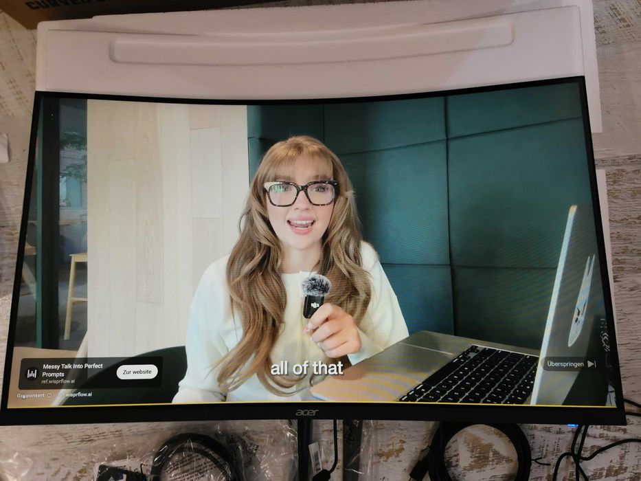 Acer Nitro ED320QR 32" Curved Gaming монитор, почти нов, гаранция