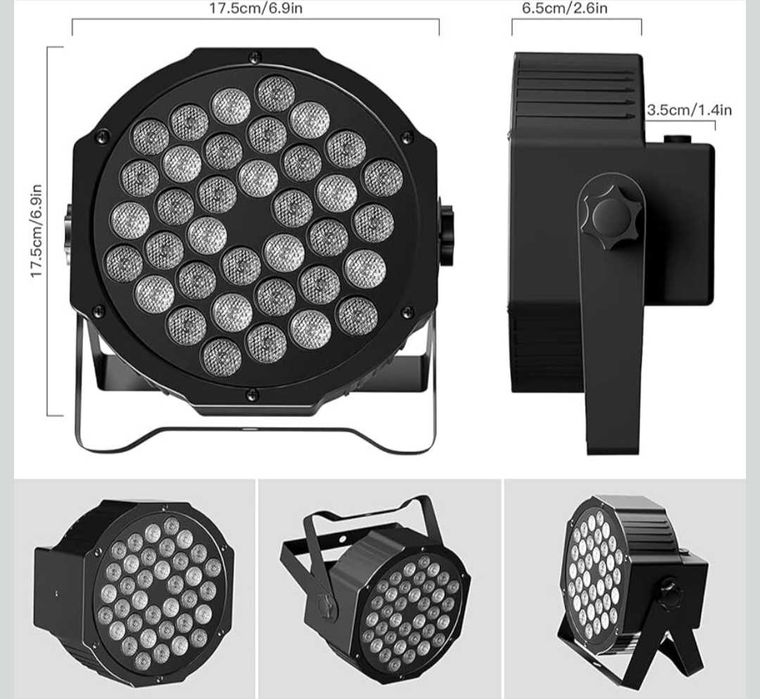 HOLDLAMP Акумулаторни Par светлини 36W RGB DJ LED Par 2 броя комплект