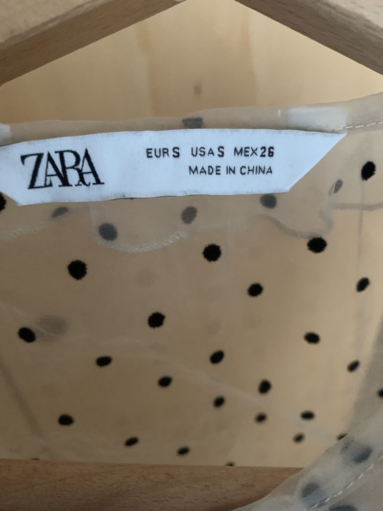 Риза с къс ръкав Zara