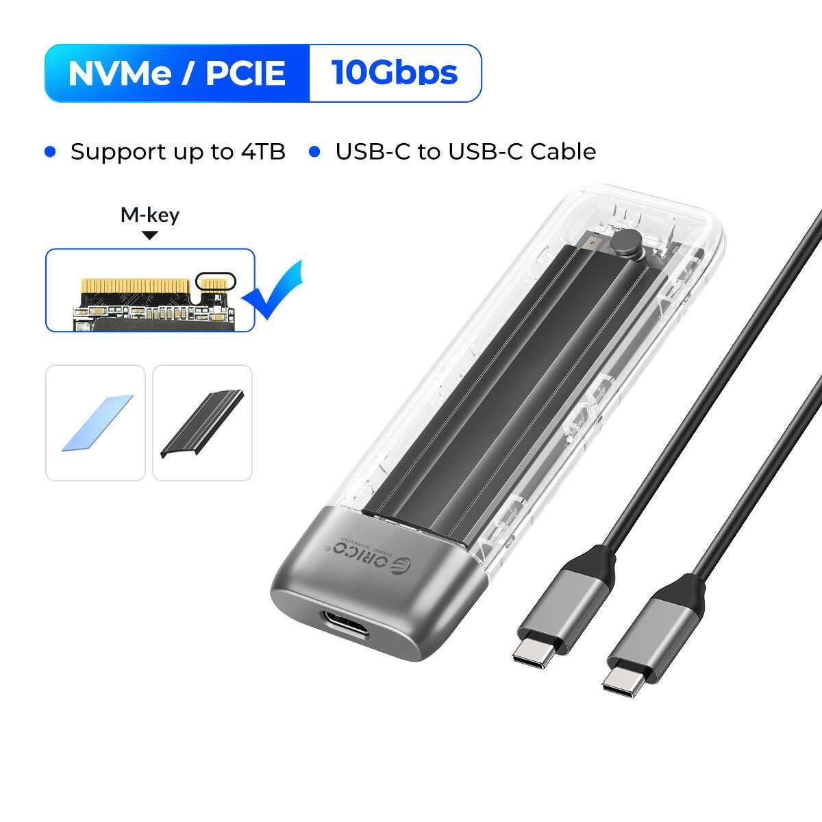 Orico SSD M.2 NVME case box 10Gbps (Внешнее Корпус)+доставка 24/7