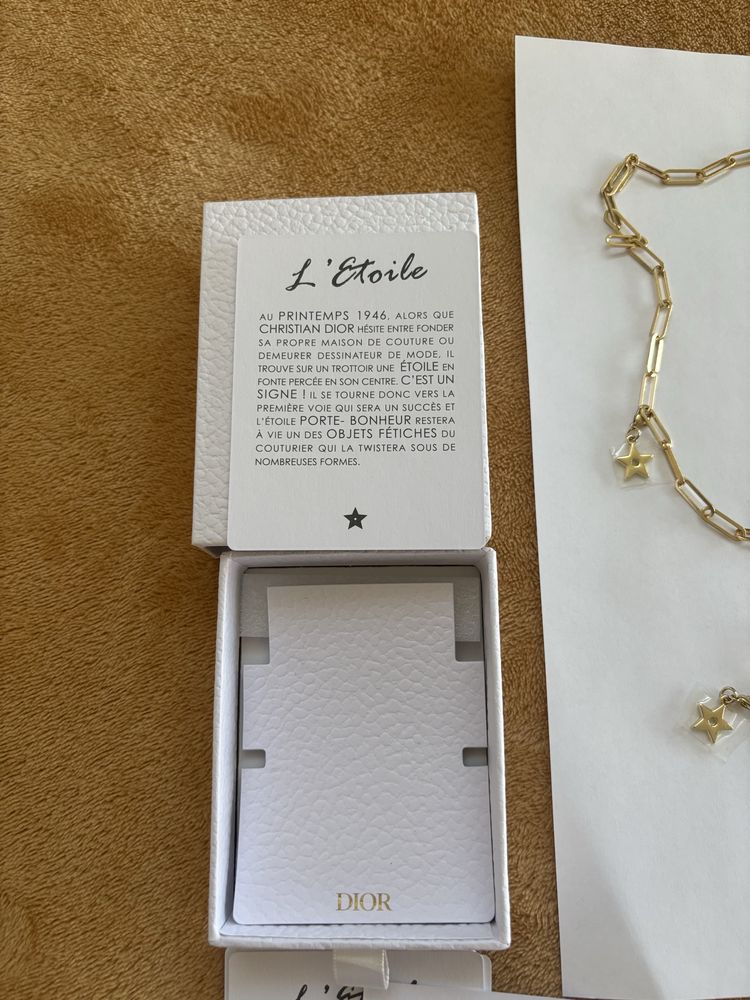 Set lant si bratara Dior, placate cu aur de 24k