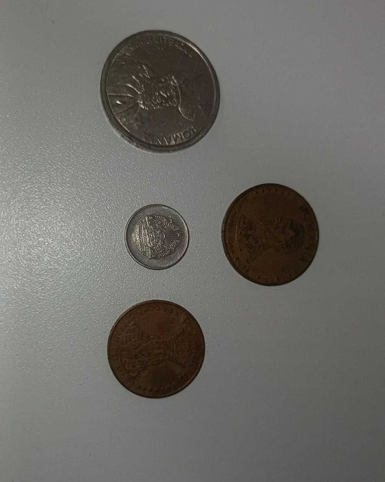 Monede 20 50 100 lei din 1992 + o moneda 5 bani 1966