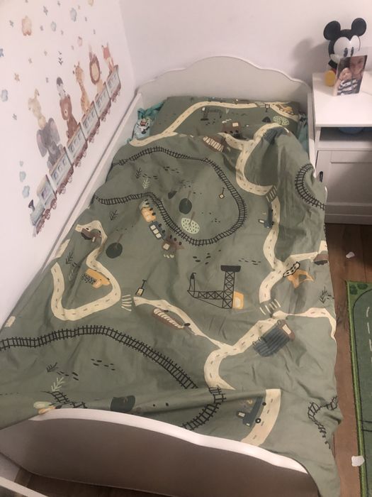 Pat copii 160x80 PAL alb