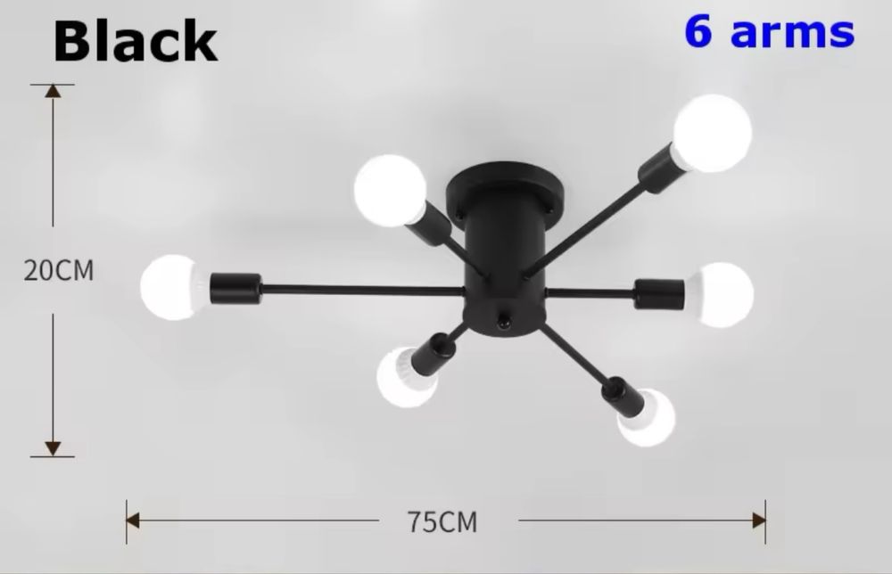 Candelabru/Lustra cu loc pentru 6 becuri