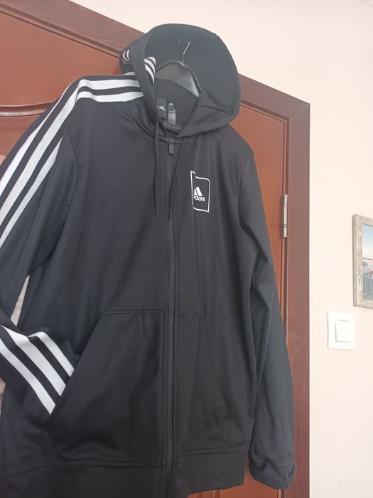 Суитшър adidas M 3S Pique FZ