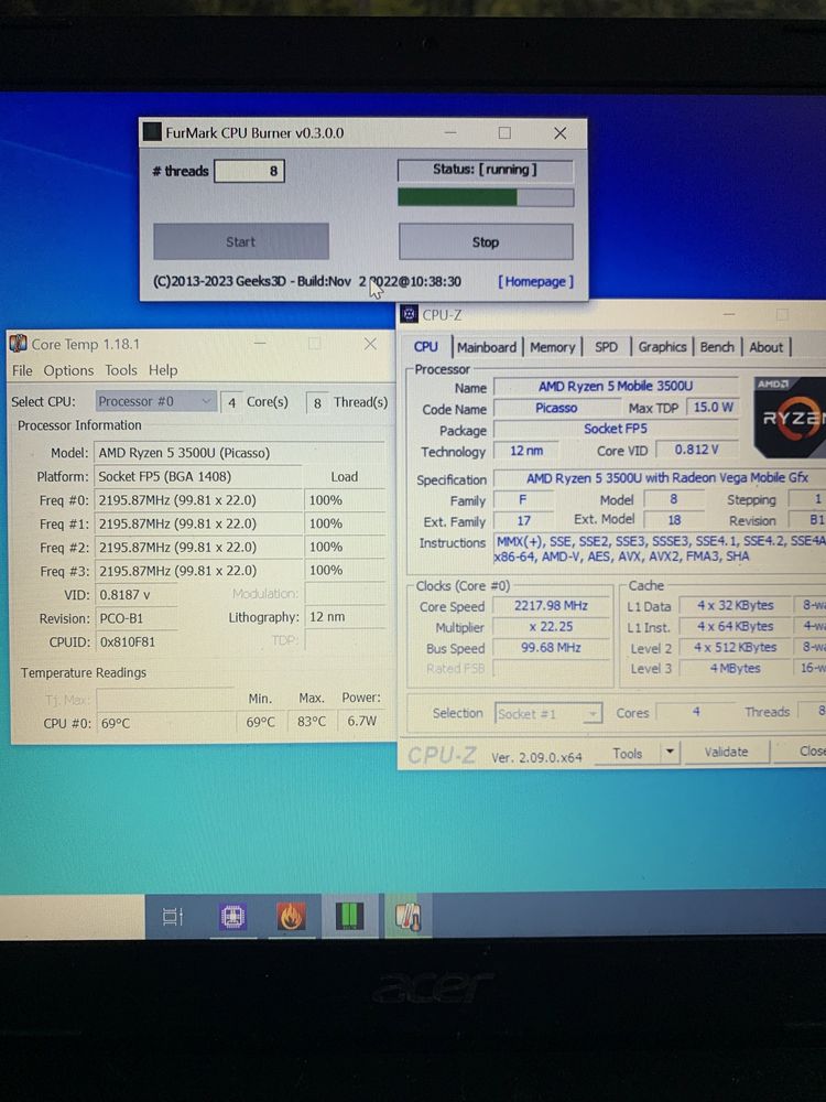 Acer aspire 3 ryzen 5 3500u