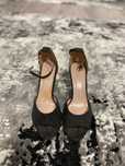 Sandale elegante negre cu sclipici