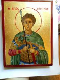 Ръчно рисувана Икона св.Димитър
