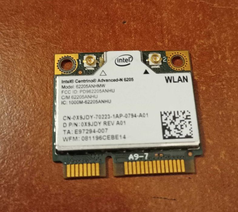 Placa Wireless Laptop Intel® Centrino® Advanced-N 6205, 802.11a/b/g/n