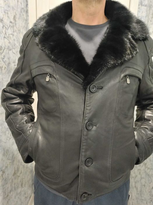 Продам кожаная дублёнка Турция