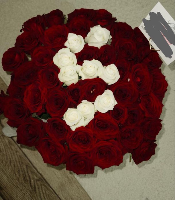 51 роза свежий 30.000 тг