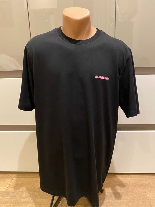 BURBERRY Oak Leaf, ОРИГИНАЛНА черна тениска,oversized, размер:XS,S и M