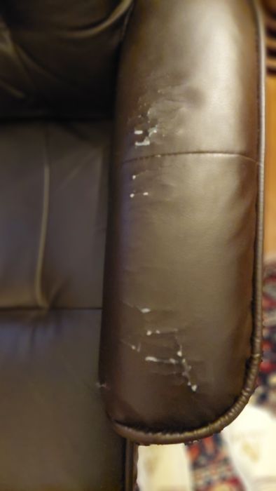 Кожен фотьойл , тъмнокафяв