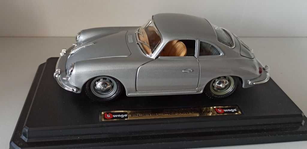 Macheta Porsche 356 B Coupe 1961 silver - Bburago 1/24