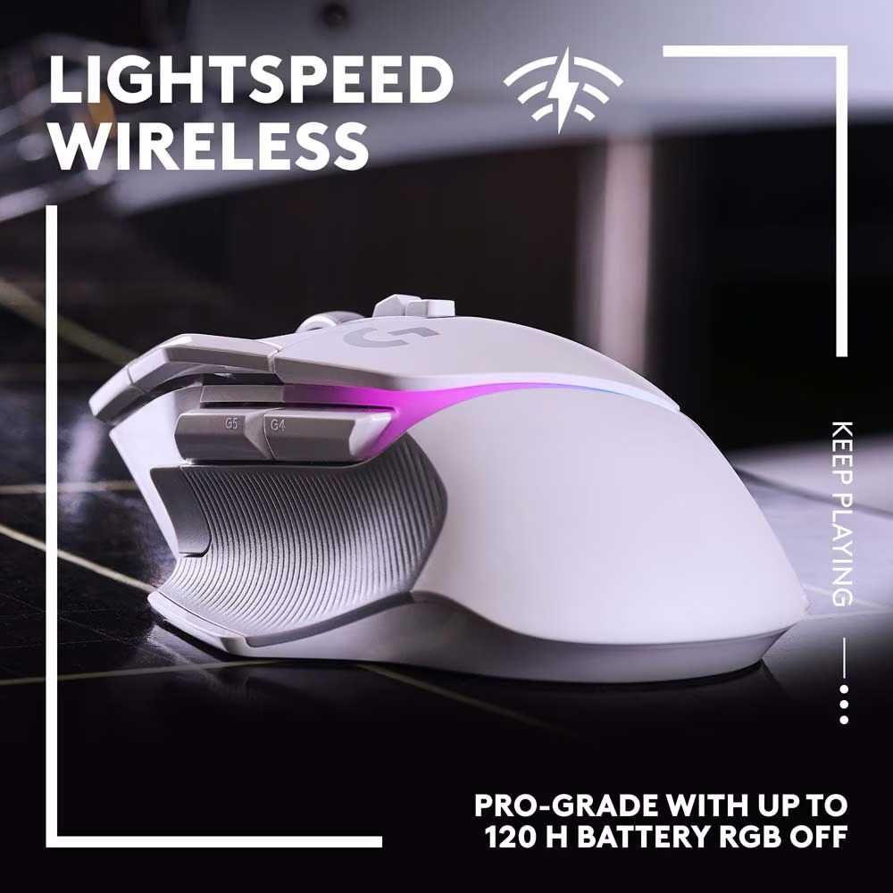 Mouse gaming Logitech G502 X Plus Wireless Bluetooth White nou sigilat