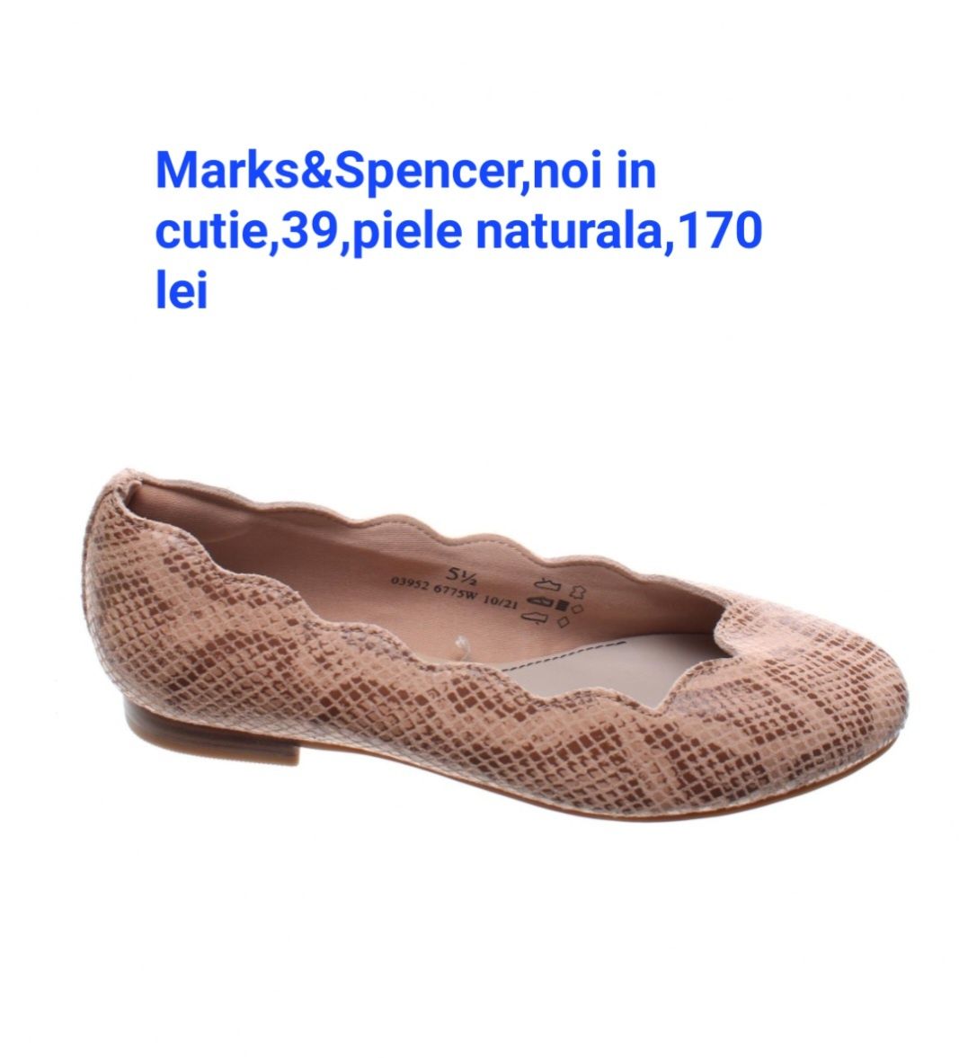 Pantofi Marks&Spencer noi piele