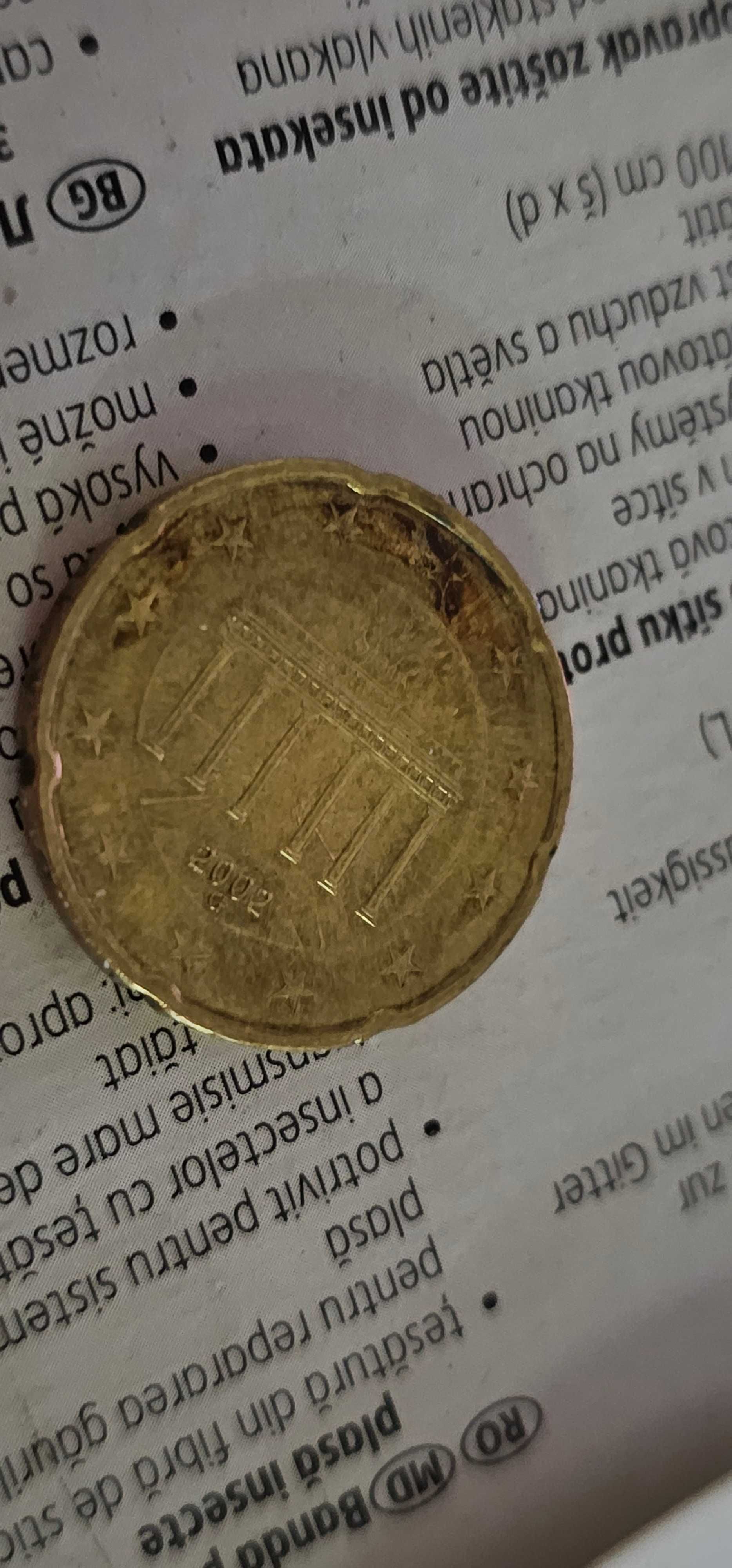 monede de colectie 20 Euro Cent, Italy 2002,
