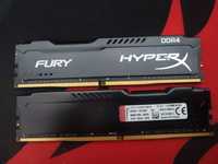 Două memorii HyperX FURY Black 8GB, DDR4, 2133MHz, CL14, 1.2V