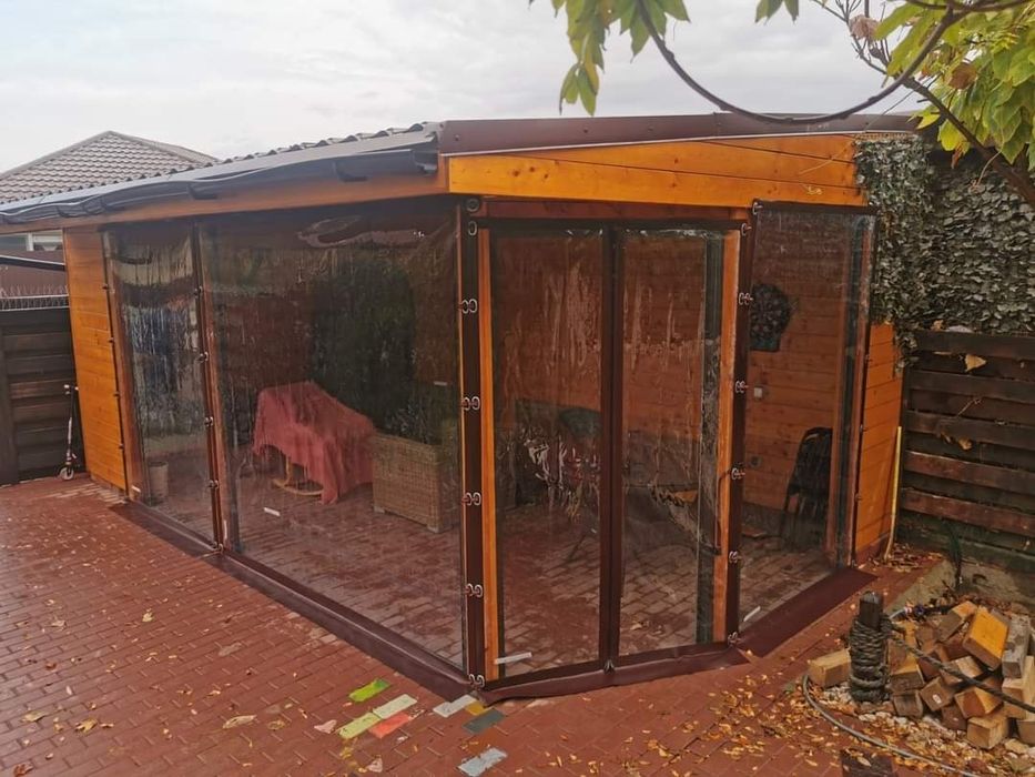 Folie terasa, folie terase Cristal premium transparenta