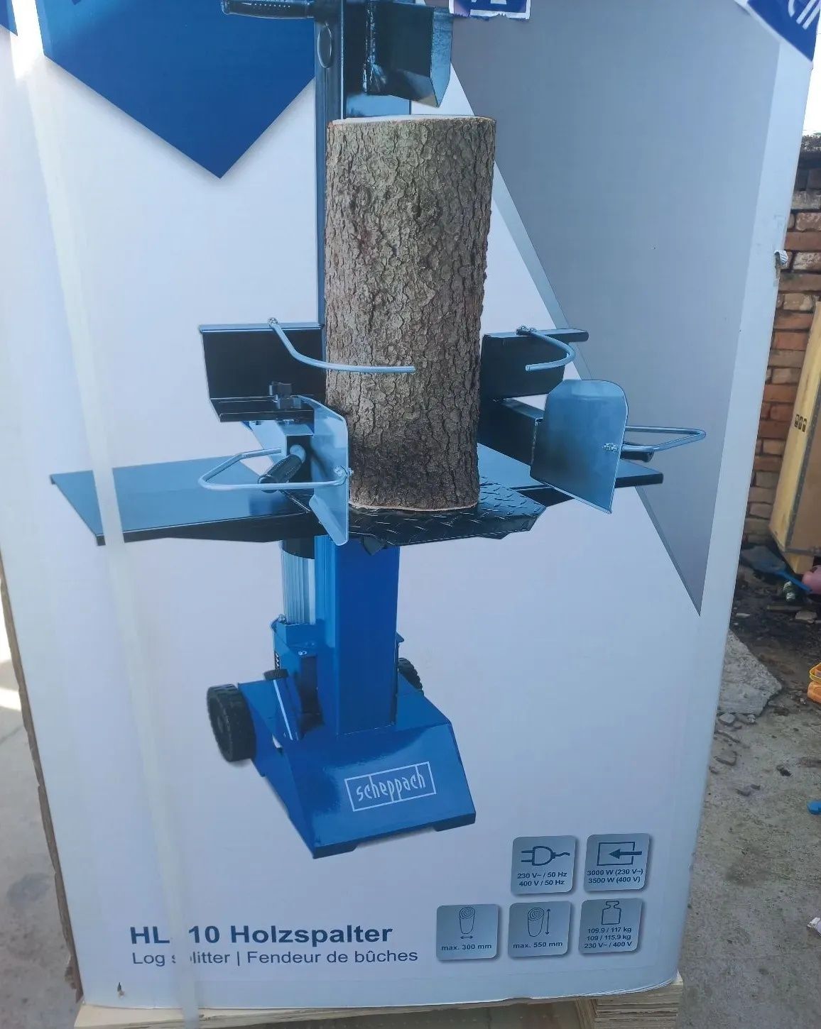 Despicator lemne vertical Scheppach 10 t monofazic
