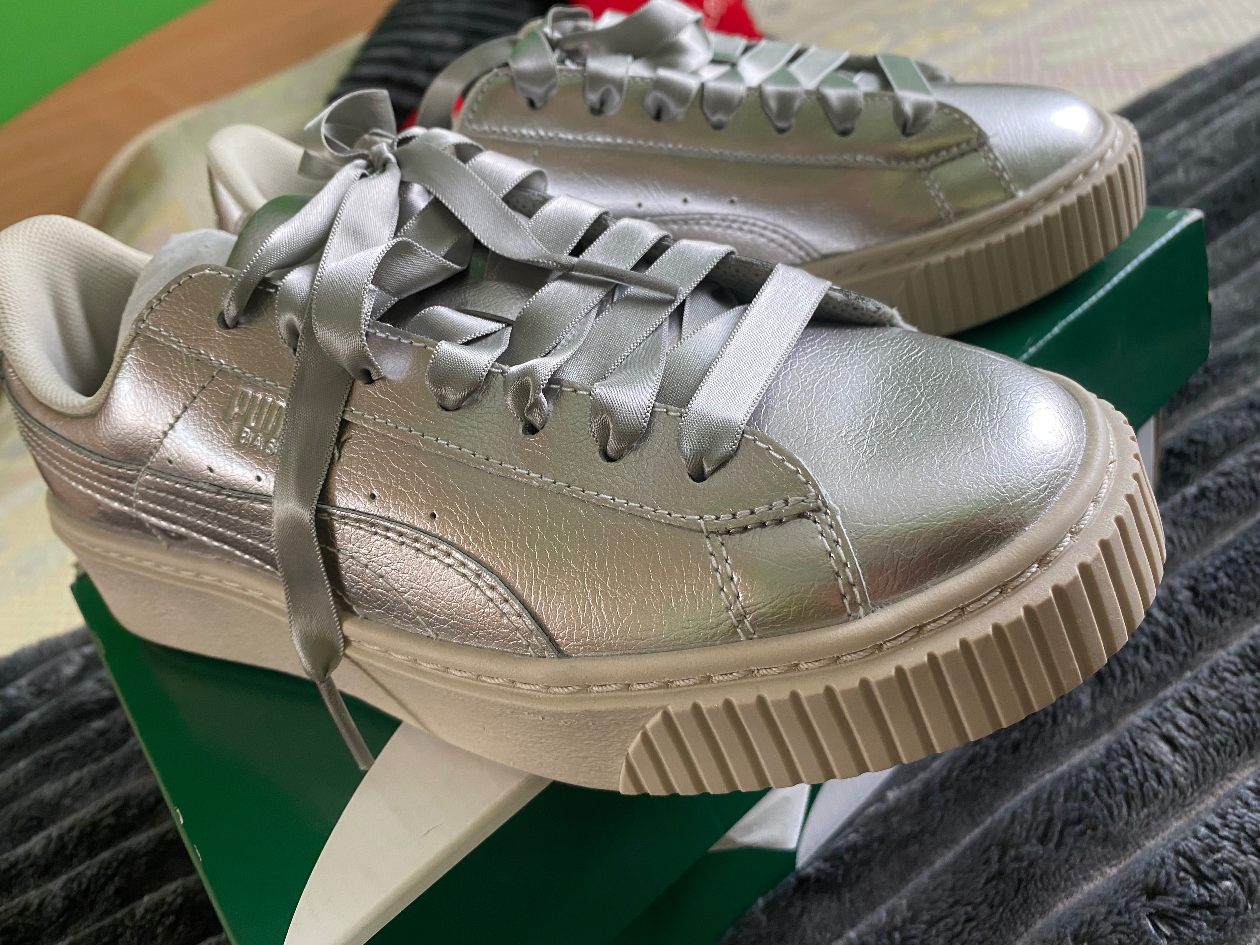 Маратонки Puma Basket Platform Metal JR