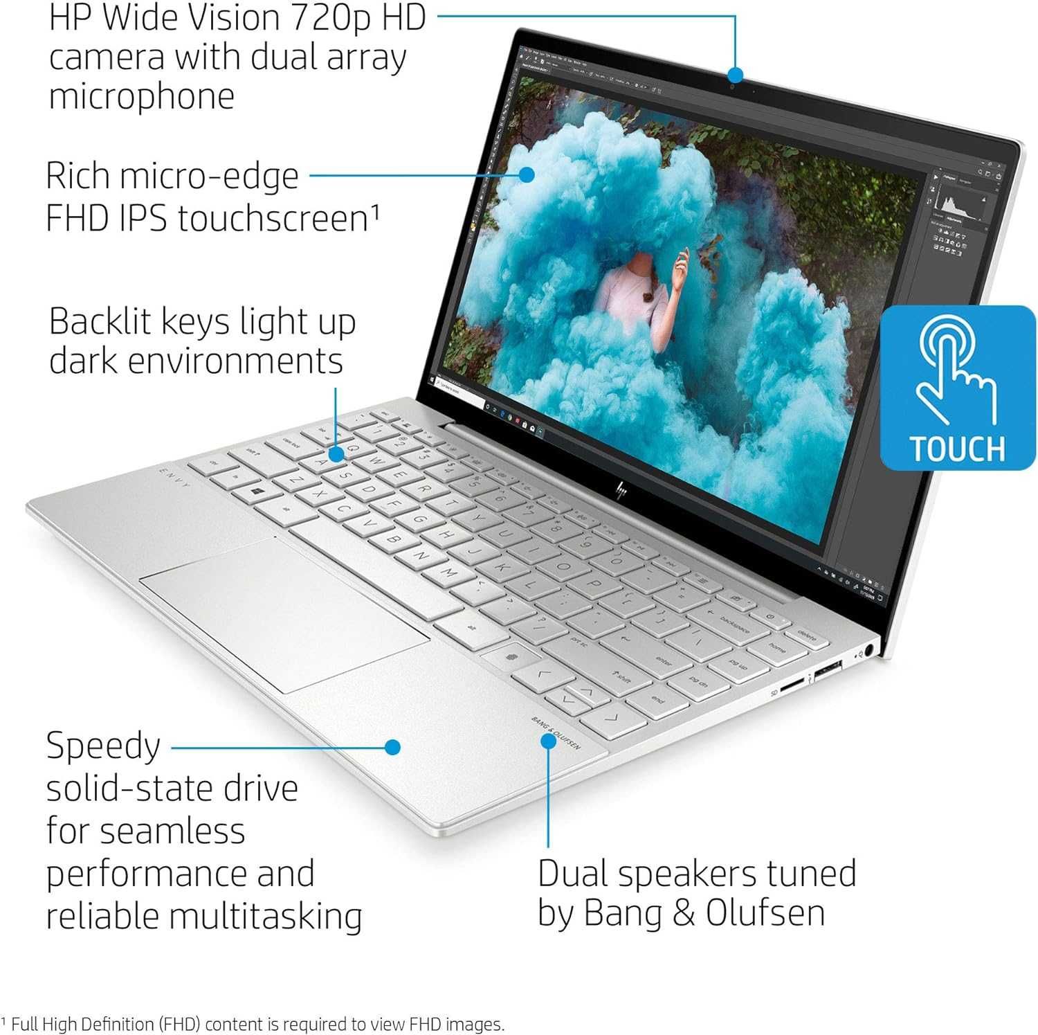 HP Envy x360 2in 1 13.3 2.8K Oled  Intel® Core i7 1250U Ram 16GB 512GB